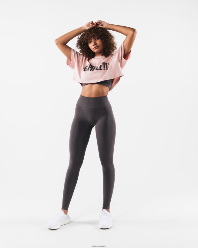 Clothing IE Alphalete Women Republic Crop Tee Flat Rose Pink 2L4400198 - Image 2