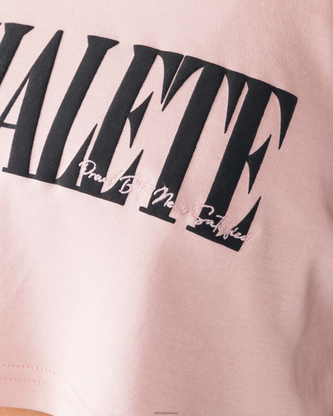 Clothing IE Alphalete Women Republic Crop Tee Flat Rose Pink 2L4400198 - Image 5