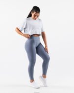 Clothing IE Alphalete Women Republic Crop Tee Halogen Blue 2L4400194 - Image 2