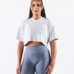 Clothing IE Alphalete Women Republic Crop Tee Halogen Blue 2L4400194