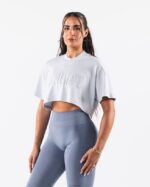Clothing IE Alphalete Women Republic Crop Tee Halogen Blue 2L4400194 - Image 3