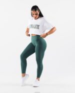Clothing IE Alphalete Women Republic Crop Tee White 2L4400193 - Image 2