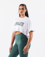 Clothing IE Alphalete Women Republic Crop Tee White 2L4400193 - Image 3