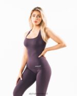 Clothing IE Alphalete Women Seamless Racerback Tank Dove Purple 2L4400163 - Image 3