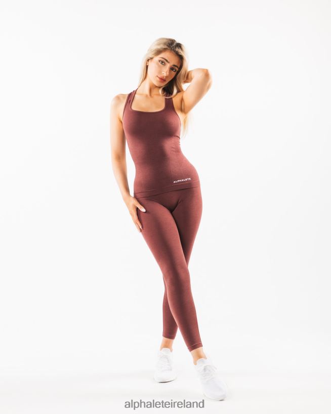 Clothing IE Alphalete Women Seamless Racerback Tank Dusty Rose Red 2L4400162 - Image 2