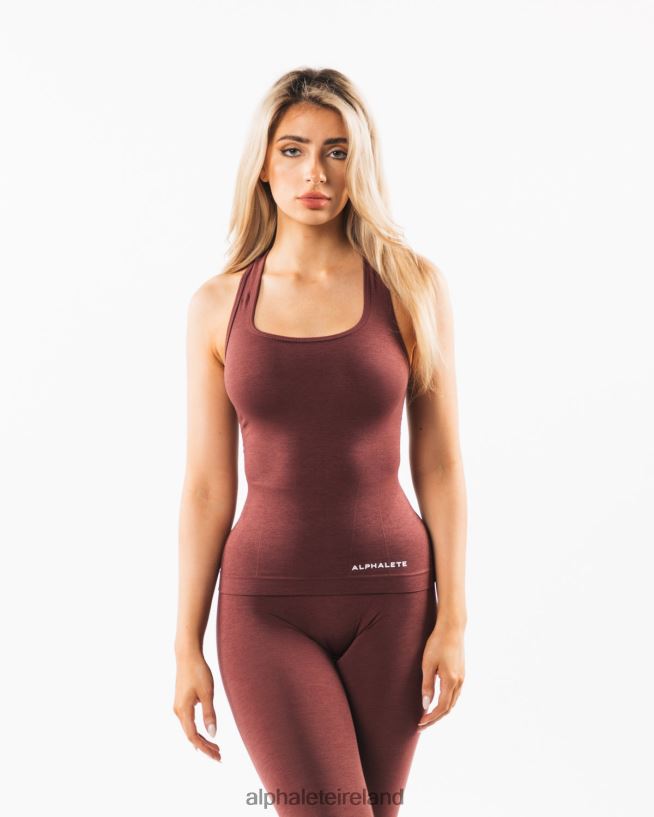Clothing IE Alphalete Women Seamless Racerback Tank Dusty Rose Red 2L4400162 - Image 1