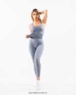 Clothing IE Alphalete Women Seamless Racerback Tank Still Water Blue 2L4400160 - Image 2