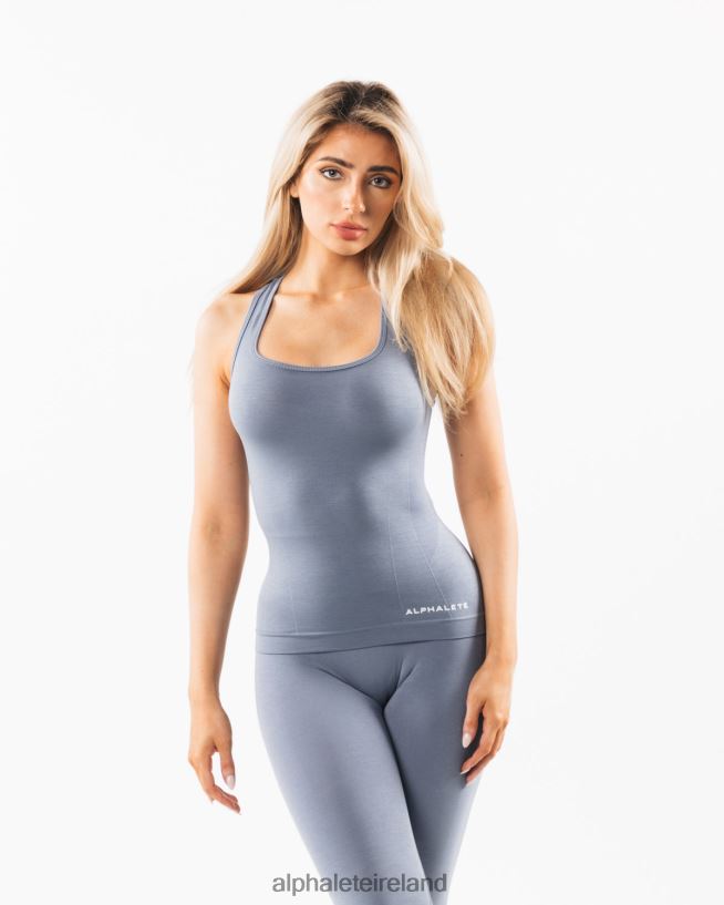 Clothing IE Alphalete Women Seamless Racerback Tank Still Water Blue 2L4400160 - Image 1
