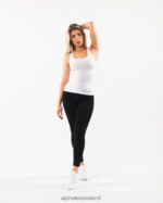 Clothing IE Alphalete Women Seamless Racerback Tank White 2L4400159 - Image 2