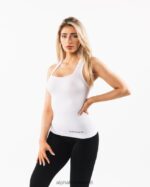 Clothing IE Alphalete Women Seamless Racerback Tank White 2L4400159 - Image 3
