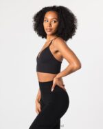 Clothing IE Alphalete Women Seamless Ribbed Bra Black 2L440070 - Image 3