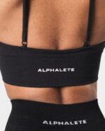 Clothing IE Alphalete Women Seamless Ribbed Bra Black 2L440070 - Image 5