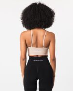 Clothing IE Alphalete Women Seamless Ribbed Bra Linen Brown 2L440069 - Image 4
