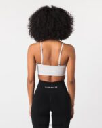 Clothing IE Alphalete Women Seamless Ribbed Bra Oyster Grey 2L440068 - Image 4