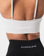 Clothing IE Alphalete Women Seamless Ribbed Bra Oyster Grey 2L440068 - Image 5