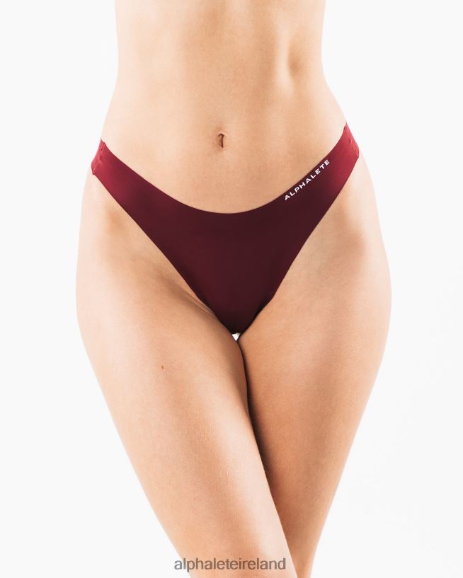 Clothing IE Alphalete Women Seamless Thong 3pk Lilac/Sangria/Jade Green 2L4400466 - Image 4