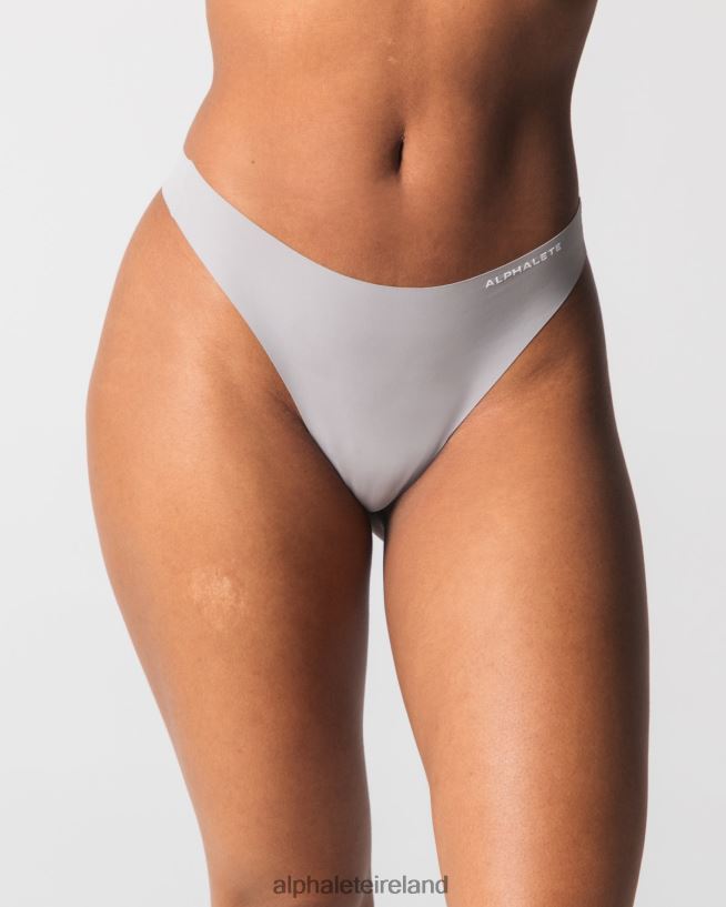 Clothing IE Alphalete Women Seamless Thong 3pk Med Grey/Navy/Black 2L4400467 - Image 3