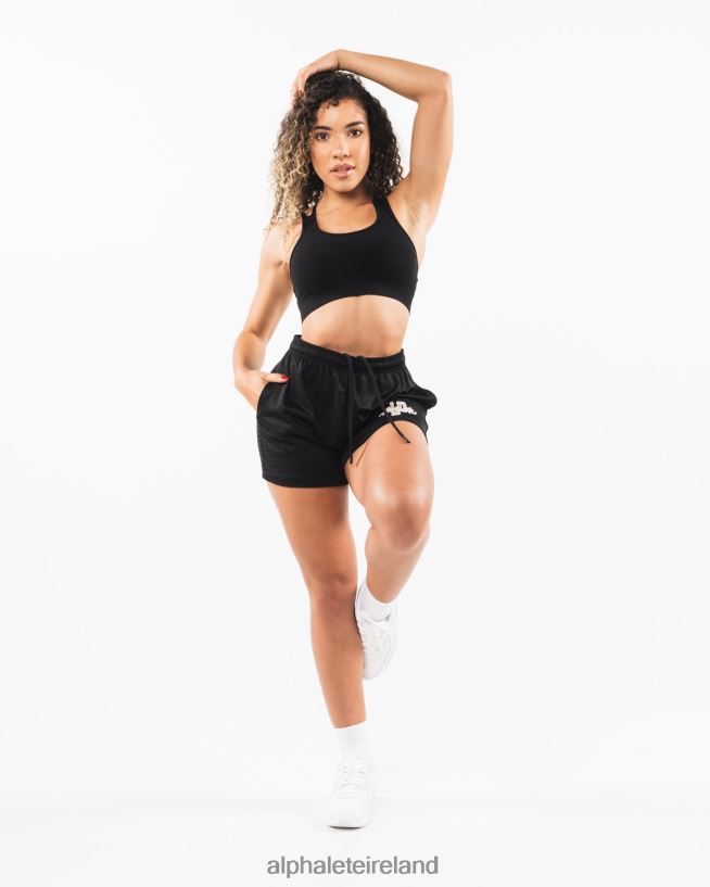 Clothing IE Alphalete Women Signature Mesh Short 4" Black 2L4400306 - Image 2
