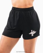 Clothing IE Alphalete Women Signature Mesh Short 4" Black 2L4400306