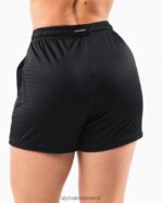 Clothing IE Alphalete Women Signature Mesh Short 4" Black 2L4400306 - Image 4