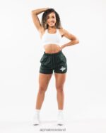 Clothing IE Alphalete Women Signature Mesh Short 4" Evergreen 2L4400327 - Image 2