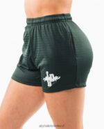 Clothing IE Alphalete Women Signature Mesh Short 4" Evergreen 2L4400327 - Image 3