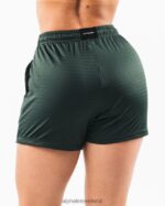Clothing IE Alphalete Women Signature Mesh Short 4" Evergreen 2L4400327 - Image 4