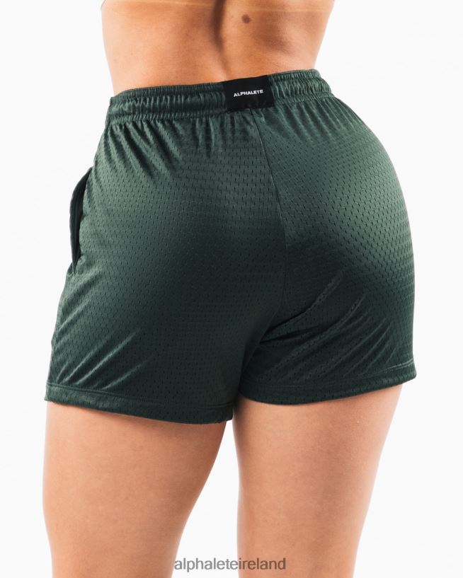 Clothing IE Alphalete Women Signature Mesh Short 4" Evergreen 2L4400327 - Image 4
