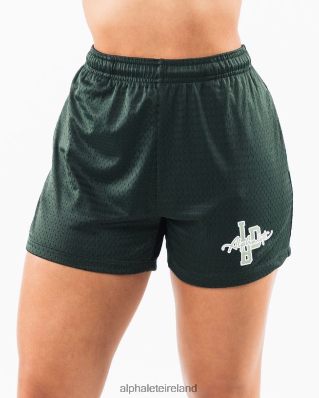 Clothing IE Alphalete Women Signature Mesh Short 4" Evergreen 2L4400327 - Image 1