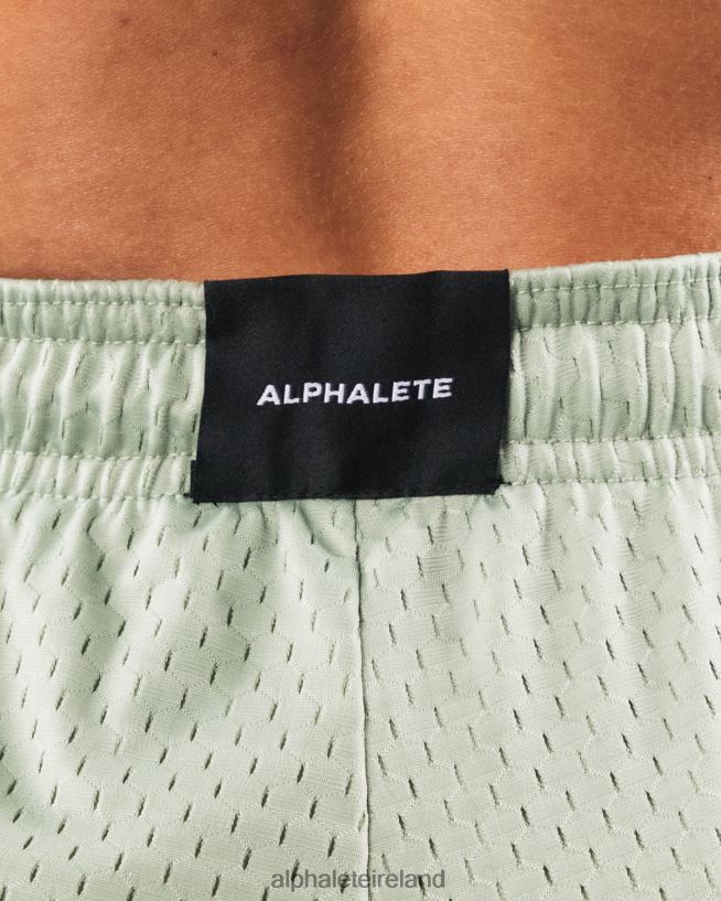 Clothing IE Alphalete Women Signature Mesh Short 4" Sage Green 2L4400328 - Image 5