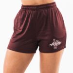 Clothing IE Alphalete Women Signature Mesh Short 4" Sangria Red 2L4400326