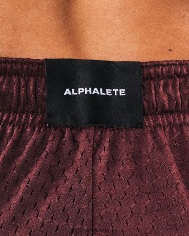 Clothing IE Alphalete Women Signature Mesh Short 4" Sangria Red 2L4400326 - Image 6