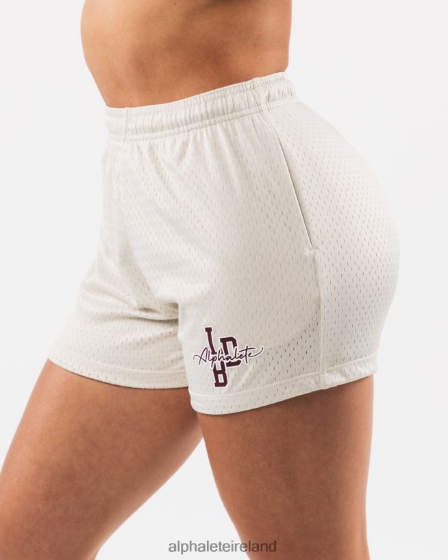 Clothing IE Alphalete Women Signature Mesh Short 4" Sea Shell Brown 2L4400325 - Image 3