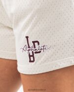 Clothing IE Alphalete Women Signature Mesh Short 4" Sea Shell Brown 2L4400325 - Image 6