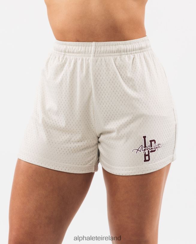Clothing IE Alphalete Women Signature Mesh Short 4" Sea Shell Brown 2L4400325 - Image 1