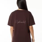 Clothing IE Alphalete Women Signature Oversized Tee Burgundy Red 2L4400237