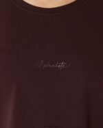 Clothing IE Alphalete Women Signature Oversized Tee Burgundy Red 2L4400237 - Image 4