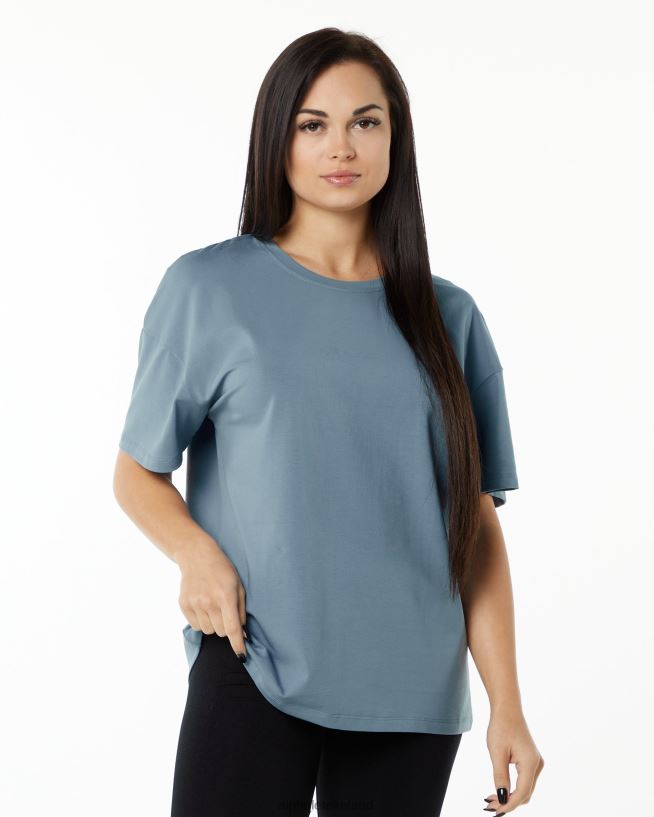 Clothing IE Alphalete Women Signature Oversized Tee Fog Blue 2L4400235 - Image 2