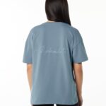 Clothing IE Alphalete Women Signature Oversized Tee Fog Blue 2L4400235