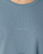 Clothing IE Alphalete Women Signature Oversized Tee Fog Blue 2L4400235 - Image 4