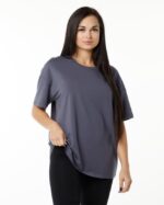 Clothing IE Alphalete Women Signature Oversized Tee Muted Purple 2L4400236 - Image 2