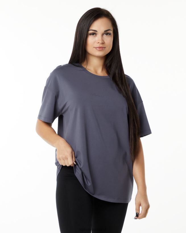 Clothing IE Alphalete Women Signature Oversized Tee Muted Purple 2L4400236 - Image 2