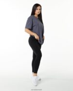 Clothing IE Alphalete Women Signature Oversized Tee Muted Purple 2L4400236 - Image 3