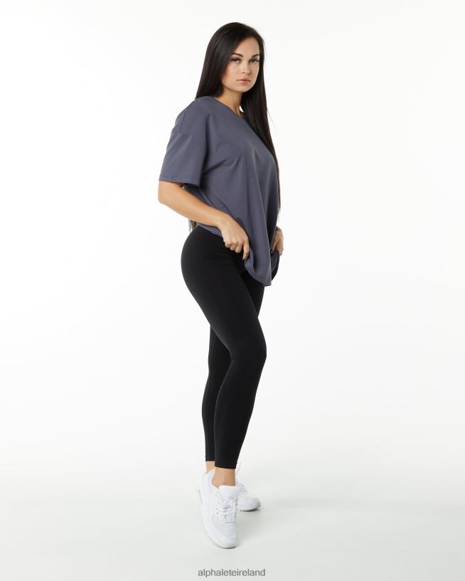 Clothing IE Alphalete Women Signature Oversized Tee Muted Purple 2L4400236 - Image 3