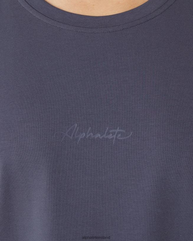 Clothing IE Alphalete Women Signature Oversized Tee Muted Purple 2L4400236 - Image 4