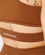 Clothing IE Alphalete Women Stratus Bra Butterscotch Brown 2L4400132 - Image 4