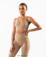 Clothing IE Alphalete Women Stratus Bra Chai Brown 2L4400102 - Image 3