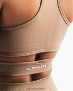Clothing IE Alphalete Women Stratus Bra Chai Brown 2L4400102 - Image 4