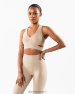 Clothing IE Alphalete Women Stratus Bra Linen Brown 2L4400100 - Image 3