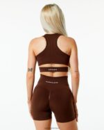 Clothing IE Alphalete Women Stratus Bra Rich Brown 2L4400133 - Image 2